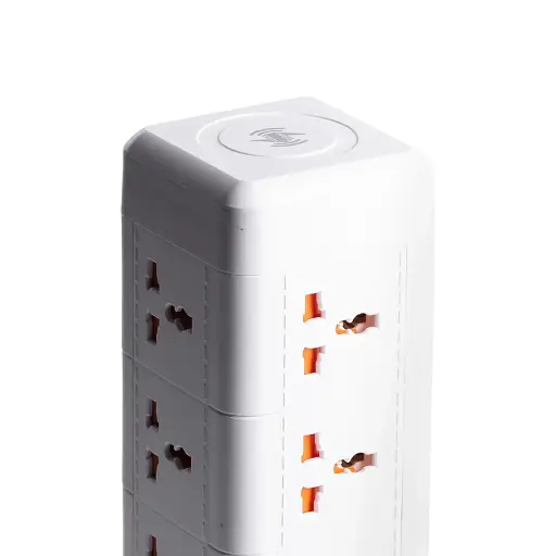 Сетевой фильтр-удлинитель Yiwu HP-5-9MF TOWER B24 2,8 м 12 розеток 3USB + 1PD LED-лампа белый  - фото 7