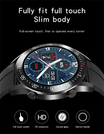 Смарт годинник Lige C2 водонепроникні IP68 (ремінець - силікагель) + шкіряний ремінець (Чорний) - фото 4