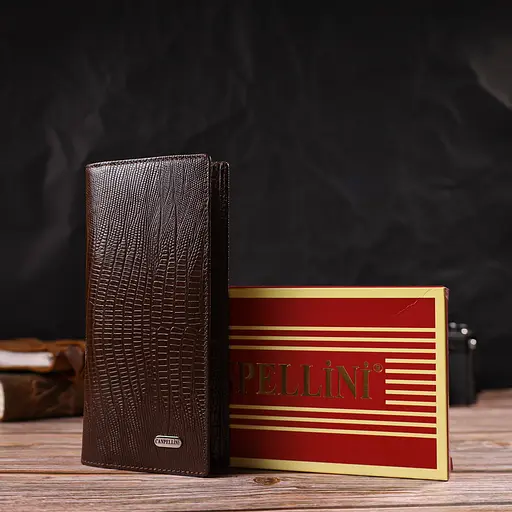 Мужской кожаный кошелек Canpellini 9.2х18.8х1 см acs0025605 - фото 8