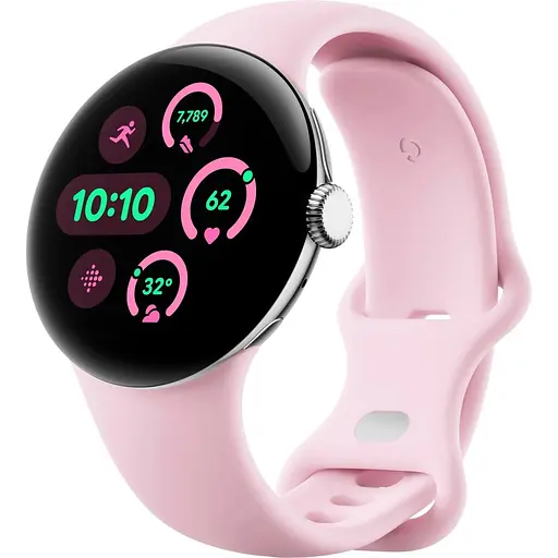 Смарт-часы Google Pixel Watch 3 41mm Matte Polished Silver/Rose Quartz Band [127990]