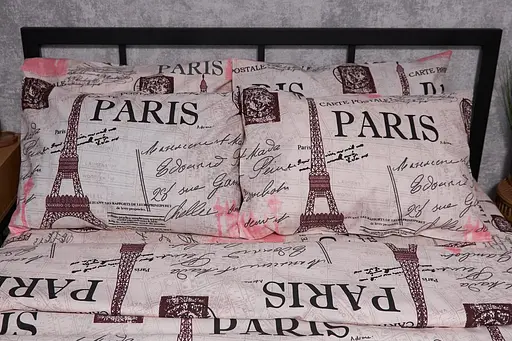 Комплект постельного белья Moon&Star Микросатин Premium Paris Souvenir полуторный 143х210 наволочки 2х70х70 - фото 2