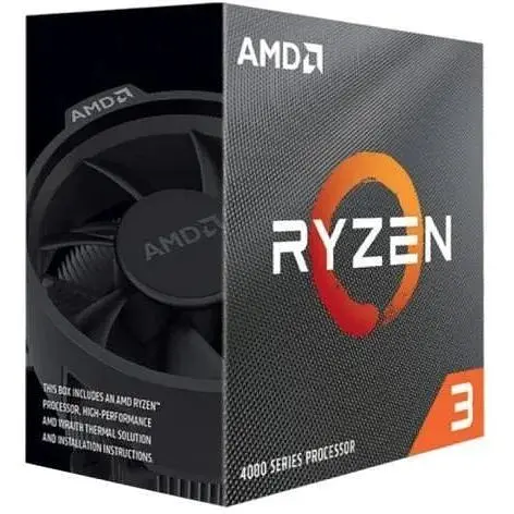 Процессор AMD AM4 Ryzen 3 4100 Box 4x3.8 ГГц Turbo Boost 4.0 ГГц L3 4Мб Renoir 7 нм TDP 65Вт разблокированный множитель кулер - фото 1
