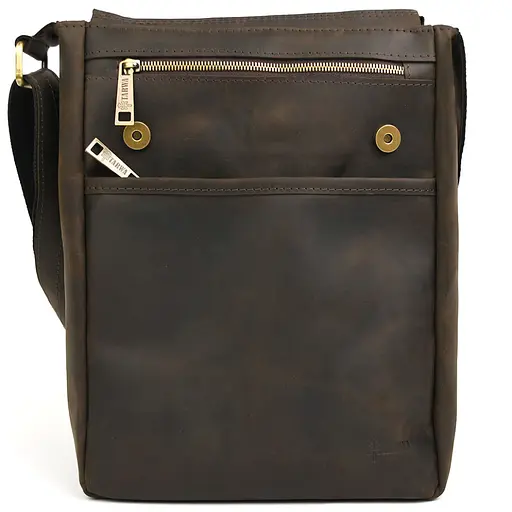 Чоловіча сумка А4 через плече із натуральної шкіри TARWA 33х26х8 см sum0028171 - фото 6
