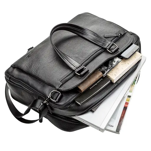 Чоловіча шкіряна сумка SHVIGEL 42х29х11 см sum0013983 - фото 6