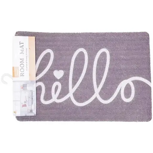 Килимок придверний Yiwu HP-47-6G декоративний 60х40 см сірий  - фото 2