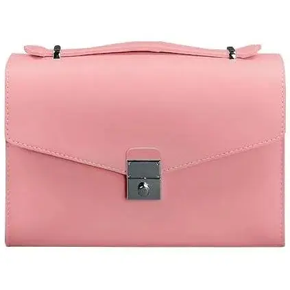 Жіноча шкіряна сумка-кроссбоді Lola рожева - фото 1