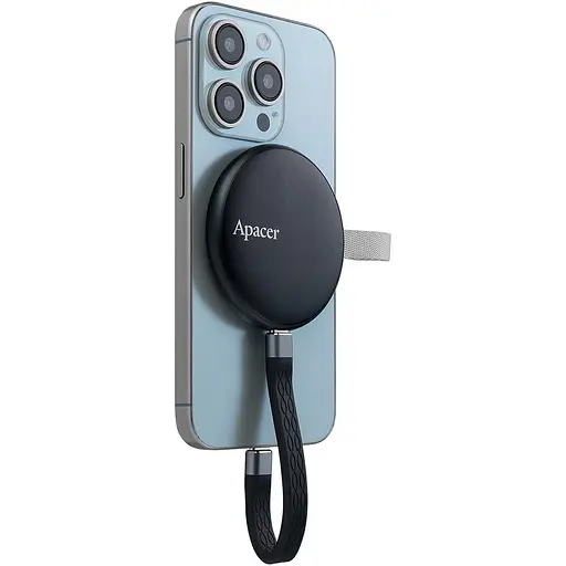 Накопитель SSD Apacer SSD 1TB Magnetic Portable AS725 Black (AP1TBAS725B-1) - фото 4