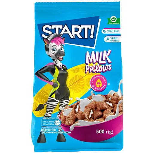 Подушечки Start з молочною начинкою 500 г (66070)