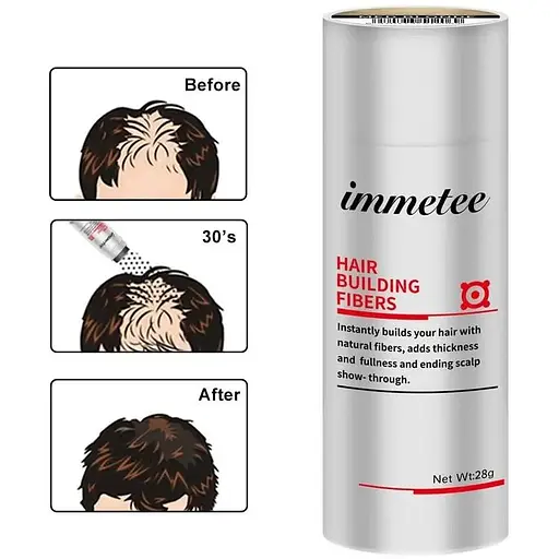 Згущувач для волосся immetee Hair Building Fibers темно-коричневий - фото 3