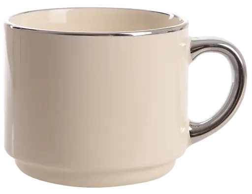 Набір чашок Limited Edition Silver 4х300 мл на металевій підставці порцеляна (RX-N240581) - фото 6