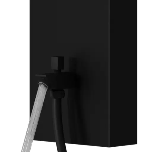 Душова панель Corsan Kaskada black з виливом A014MBLW, Чорний матовий - фото 4