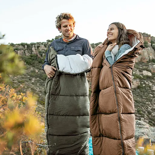 Спальник с капюшоном Naturehike U350 NH20MSD07, 1°C правый коричневый - фото 6