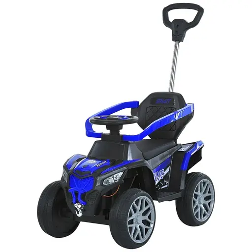 Електромобіль дитячий Bambi Квадроцикл Racer M 6126EBLR-4 толокар + батьківська ручка 6V 500mA синій