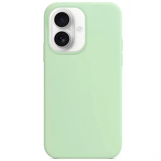 Чохол Epik Silicone Case Full Protective AA NO LOGO для Apple iPhone 16, 6.1 Зелений/Pistachio