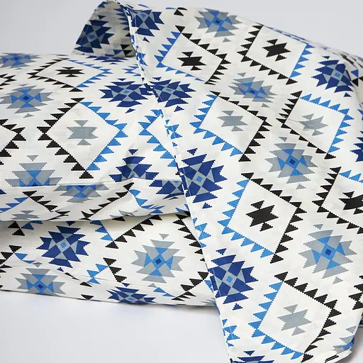 Постільний набір Moon&Star (простирадло 200х220 см + 2 наволочки 40х60 см) Бязь Gold Люкс Blue Mosaic - фото 4