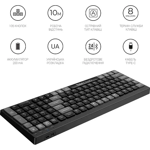 Клавіатура OfficePro SK985B Black (128852) - фото 9