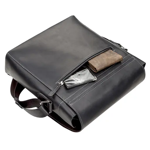 Чоловіча шкіряна сумка SHVIGEL 28х30х8 см sum0012486 - фото 5