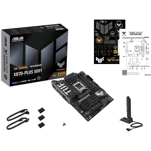 Материнська плата Asus TUF Gaming X870-PLUS WIFI sAM5 X870 4xDDR5 M.2 HDMI WiFi BT ATX - фото 2