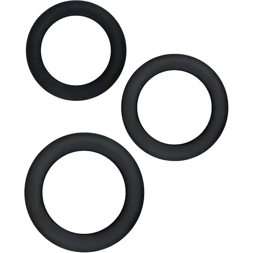 Эрекционное кольцо NS Novelties Renegade Super Stretchy Diversity Rings 3 шт. черный