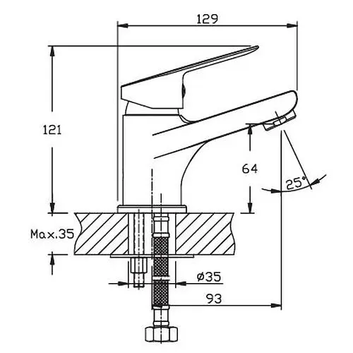 Смеситель для умывальника Haiba NIKAS 001 (HB0868) - фото 2