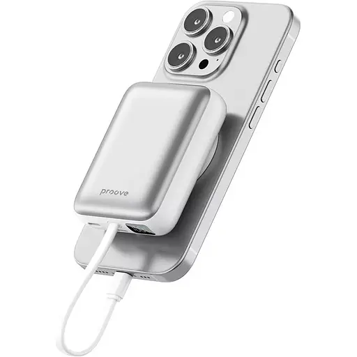 Зовнішній акумулятор Proove Neutron 10000mAh 22.5W Silver/White (PBNE22022206) [152193] - фото 3