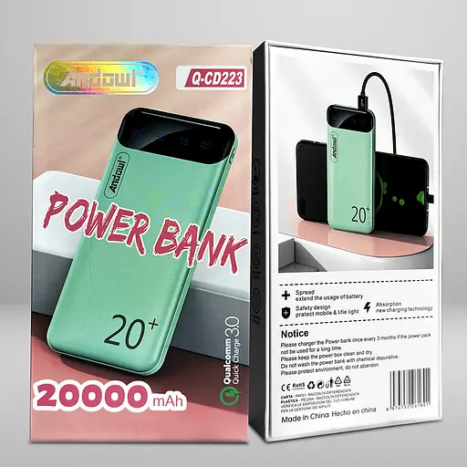 Портативний зарядний пристрій для телефона Power Bank Q-CD223 Павербанк USB - фото 3