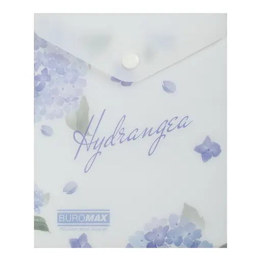 Папка-конверт А6 на кнопці DREAM ARABESKI світло-синя BM.3922-30 BUROMAX матовий напівпрозорий пластик (4823126809601) - фото 1