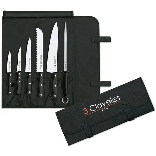 Набір ножів із 6-ти предметів 3 Claveles Uniblock (01704)