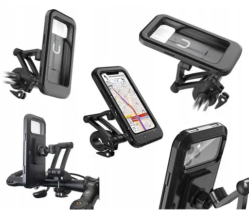 Держатель для телефона на велосипед HL-69-L водонепроницаемый Черный - фото 4