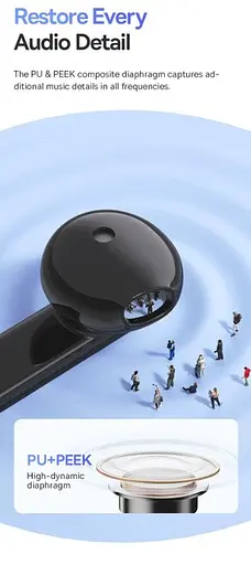 Навушники бездротові Baseus w2i чорні - фото 5