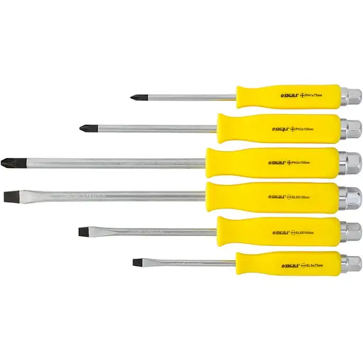 Набор отверток ударных Sigma под ключ 6шт CrV 4001141 - фото 1