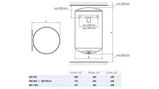 Водонагреватель Tesy DRY 100V (6562965) - фото 4