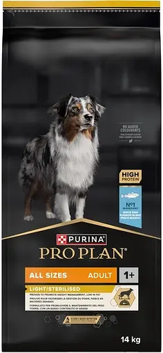 Сухий корм для дорослих собак Purina Pro Plan з надлишковою масою тіла та/або стерилізованих з білою рибою 14 кг - фото 2