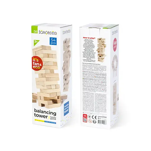 Настільна гра "Вежа-балансир Дженга" Igroteco 900088, 54 бруска - фото 1