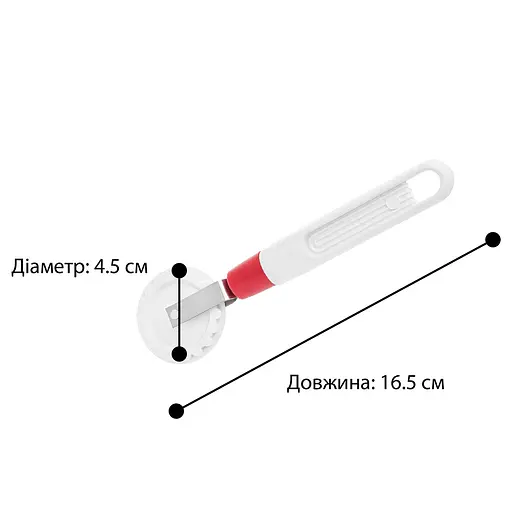 Ніж з'єднувальний для тіста (для вареників, пельменів, равіолі та чебуреків) 16.5 см, Kitchette 83094 - фото 3