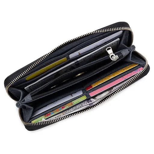 Кожаный женский кошелек Grande Pelle 19.5х10х2.5 см acs0018780 - фото 4