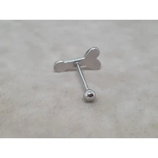 Срібна сережка для пірсингу язика Ірій. 6040 - фото 3