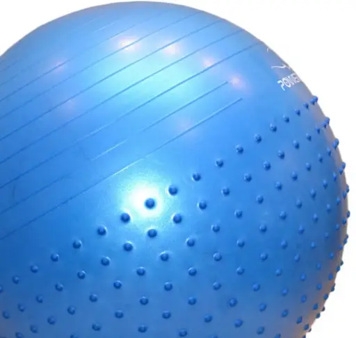 М'яч для фітнесу (фітбол) напівмасажний PowerPlay 4003 Ø65 cm Gymball Синій + помпа (PP_4003_65_Blue) - фото 6