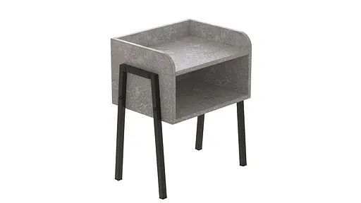 Тумба модульна Ferrum-decor Джузі 540x450x320 метал Чорний ДСП Бетон 16 мм (FRD-102974) - фото 4