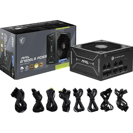 Блок живлення MSI MAG A750GLS 750W 80+ Gold ATX 3.1 (MAG A750GLS PCIE5) - фото 5