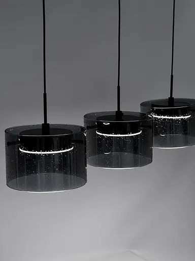 Підвісний світлодіодний світильник G 2922/3L 42W Димчасто-чорний - фото 5