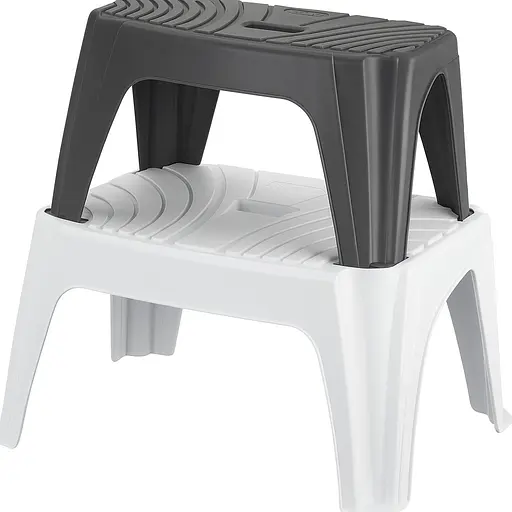 Табурет пластиковий Step 2 45x35x25, білий - фото 2