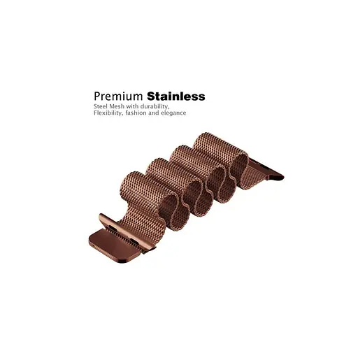 Ремінець Creasted для годинника Milanese loop steel bracelet Apple watch, 42 44 мм Bronze - фото 4