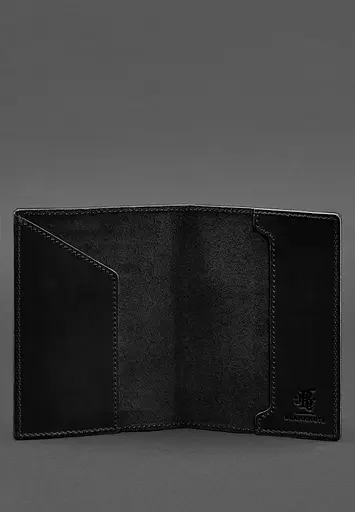 Кожаная обложка для военного билета 7.3 черный Crazy Horse - фото 7