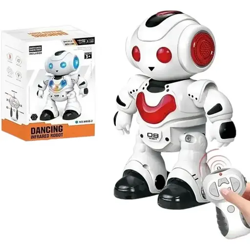 Радиоуправляемый детский робот 606-2 интерактивная игрушка с музыкальными и танцевальными возможностями Белый - фото 1