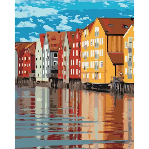 Картина за номерами Кольорові будинки Brushme 40x50 см кольорова 000278022