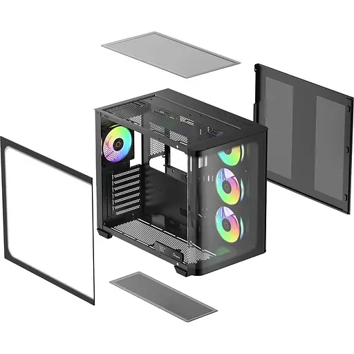 Корпус Ocypus IOTA C70 Curve ARGB Digital Black (IOTA-C70-BKD400CD-GL) - фото 5