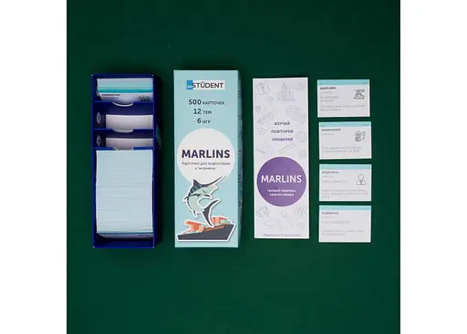 Настольная игра English Student Карточки для изучения английского языка English Student Marlins (рус.) (591225962) - фото 5