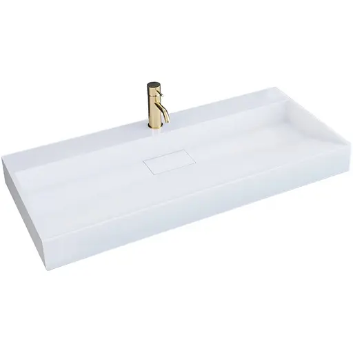 Умивальник Rea Goya 100 см накладний REA-U8903, Білий - фото 1