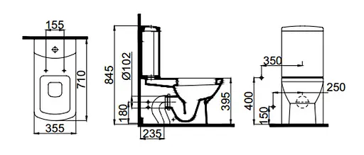 Чаша напольного унитаза с функцией биде Idevit Vega 2804-0305, Белый - фото 4